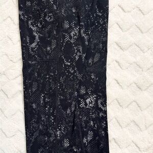 TUFF ATHLETICS Black and Gray Snake Print Leggings